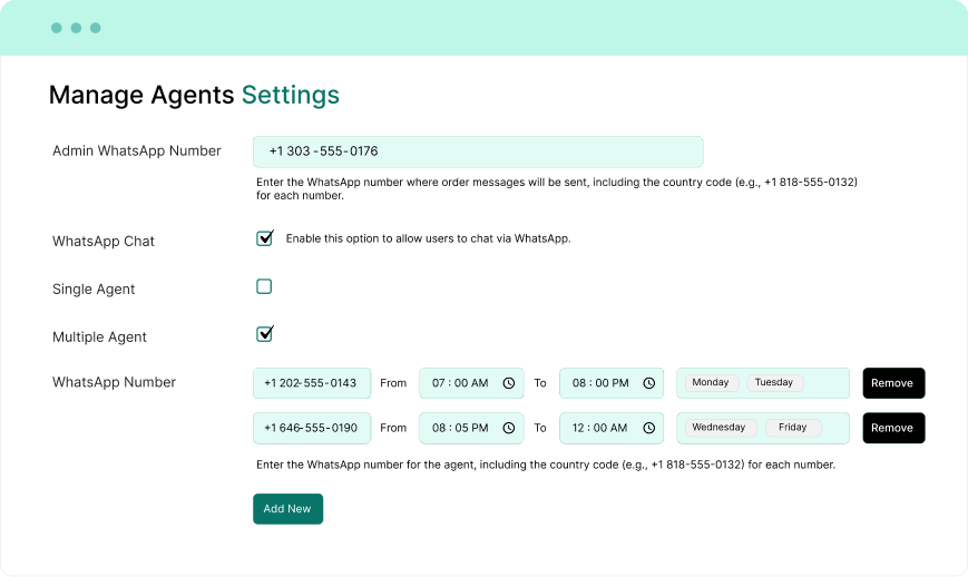 Add and Schedule Multiple Support Agents 