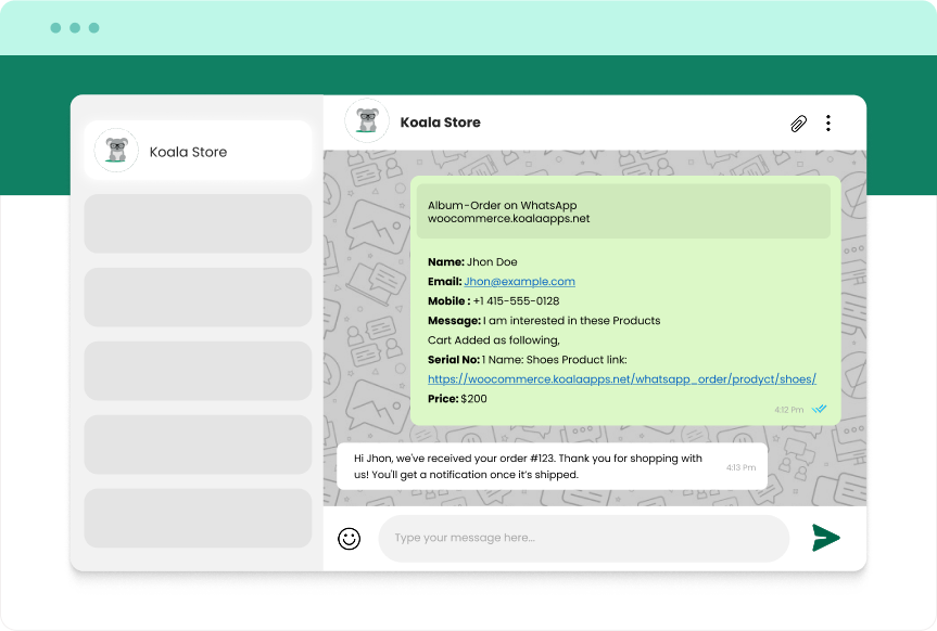 WhatsApp Order and Live Chat for WooCommerce