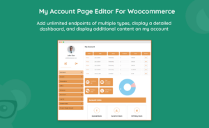 my account page for woocommerce