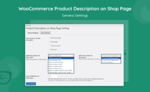 WooCommerce product description on shop page