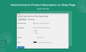 WooCommerce product description on shop page