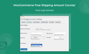 WooCommerce free shipping amount counter