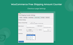 WooCommerce free shipping amount counter