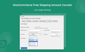 WooCommerce free shipping amount counter