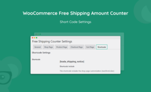 WooCommerce free shipping amount counter