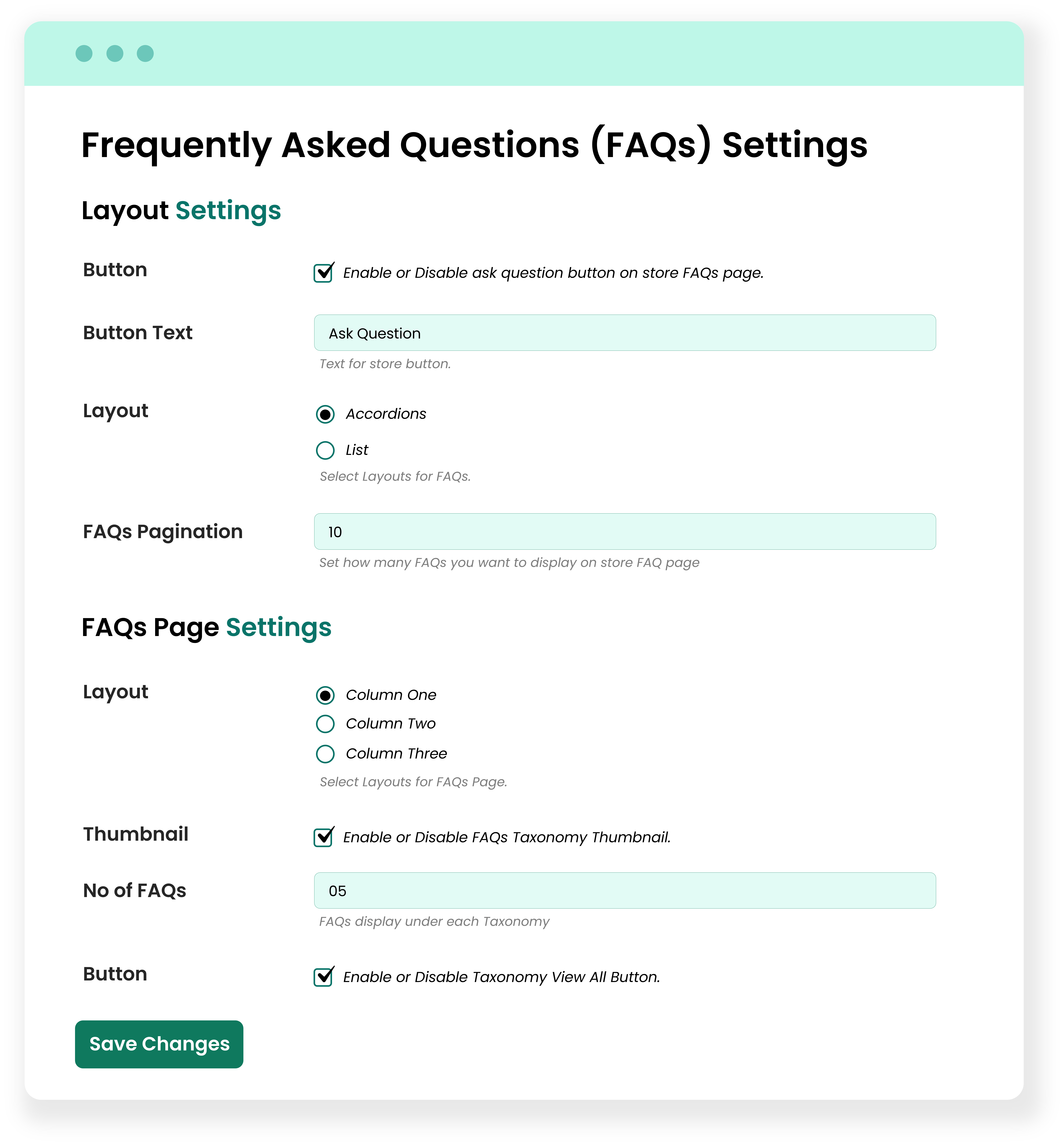 FAQs Manager For WooCommerce