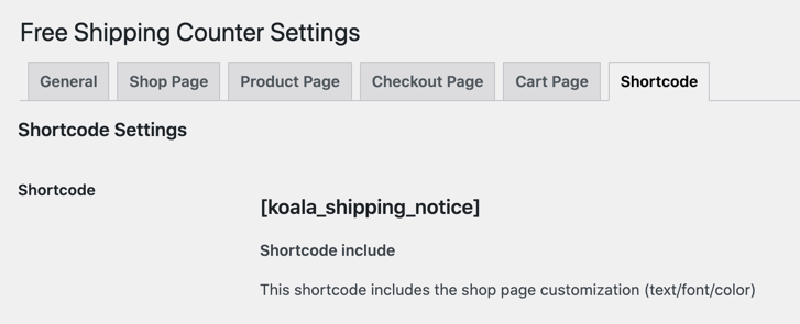 woocommerce free shipping amount counter short code setting