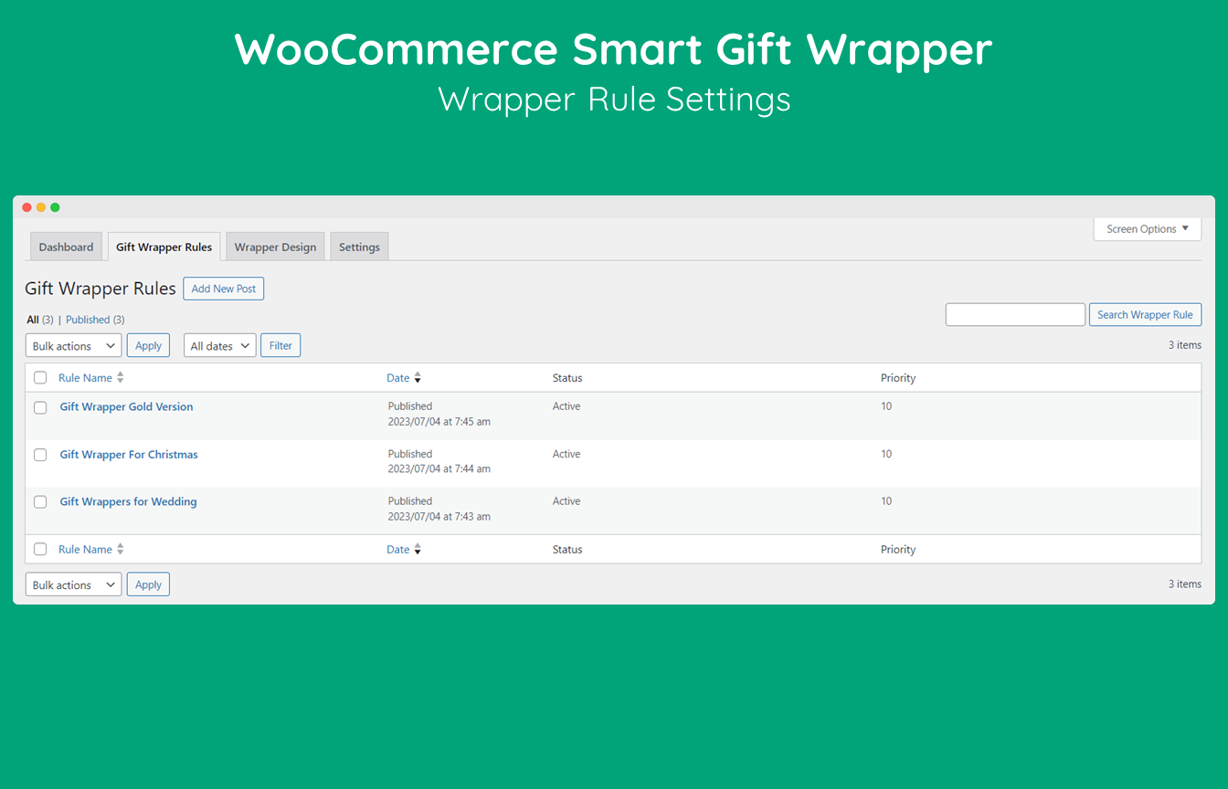 woocommerce gift wrap extension