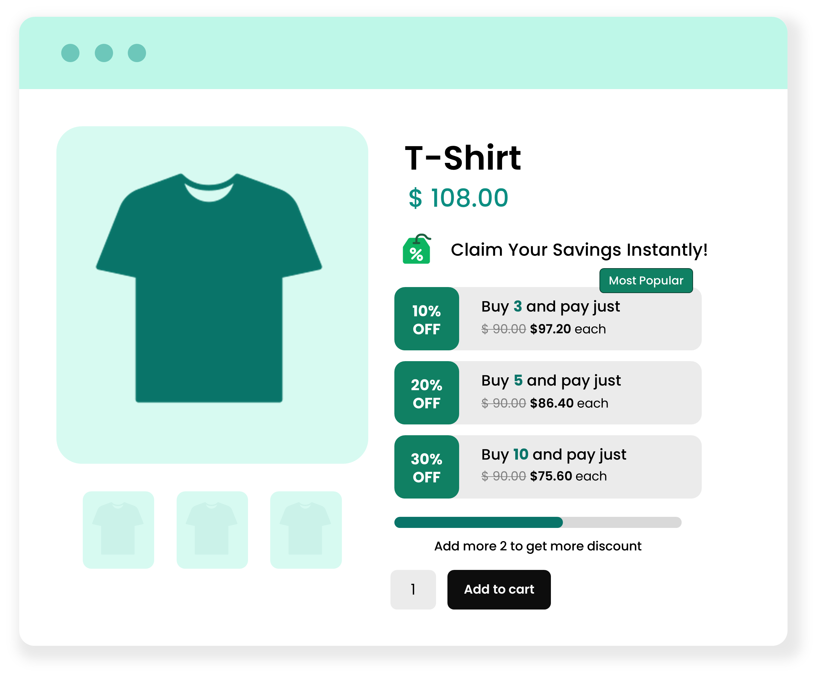 Buy More Save More for WooCommerce - quantity-based discount woocommerce