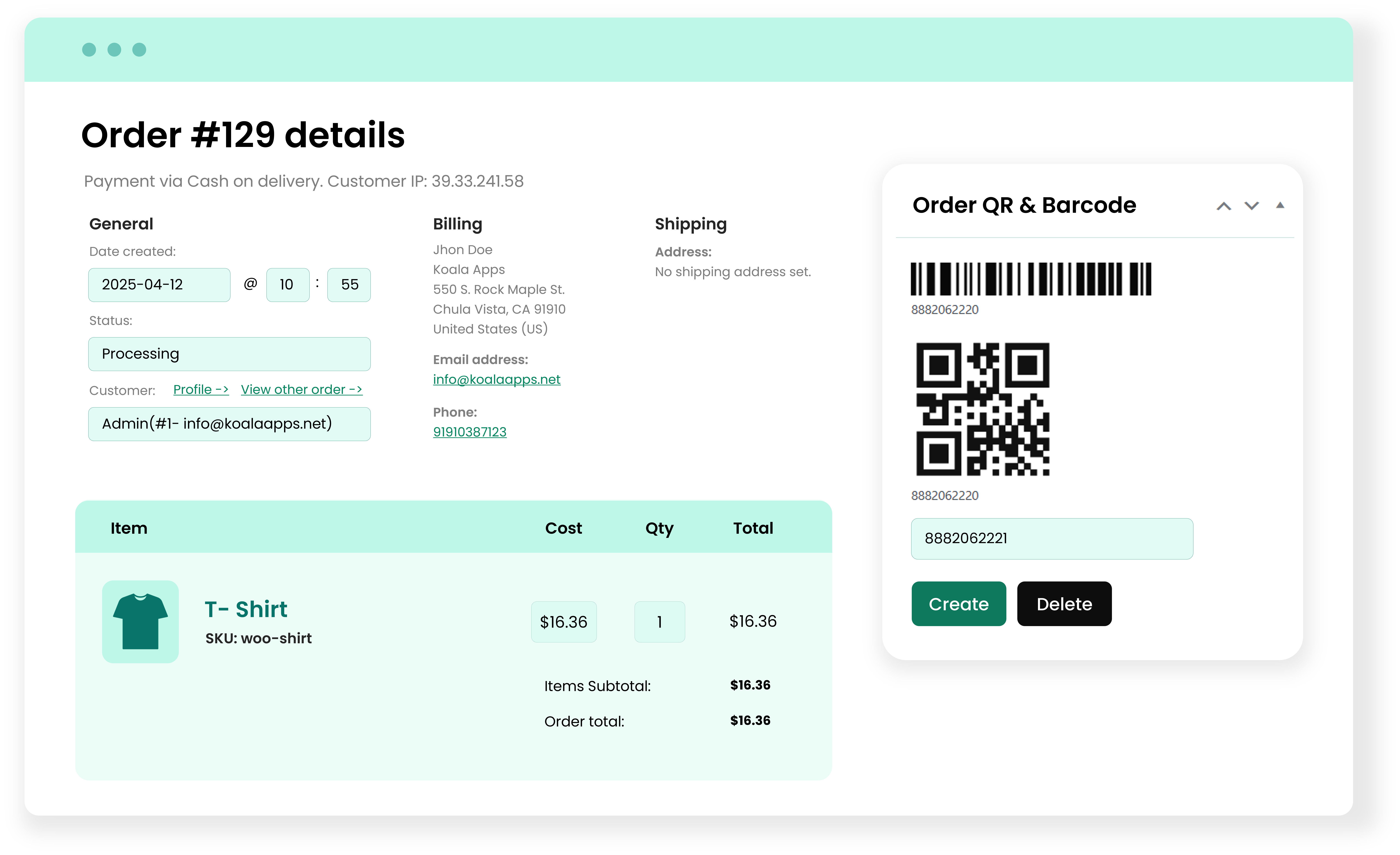 Auto-Attach Codes to New Orders