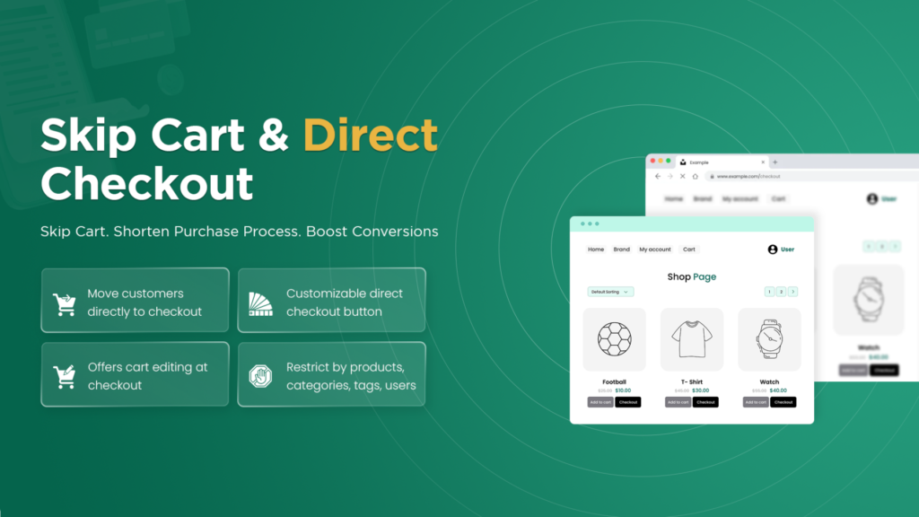 Handle Holiday traffic with skip cart direct check-out