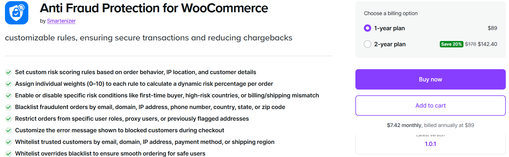 Anti-Fraud Protection for WooCommerce 
