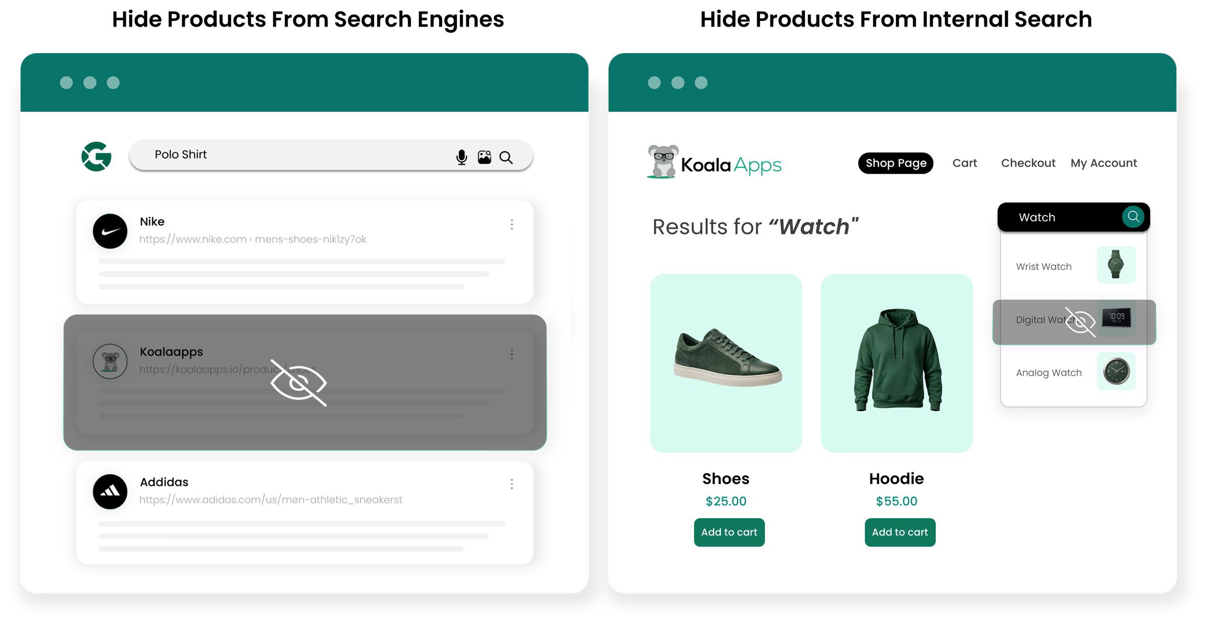 Hide Product for woocommerce